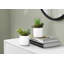 Ensemble de 2 plantes artificielles succulentes, cailloux, pot blanc, 7 po