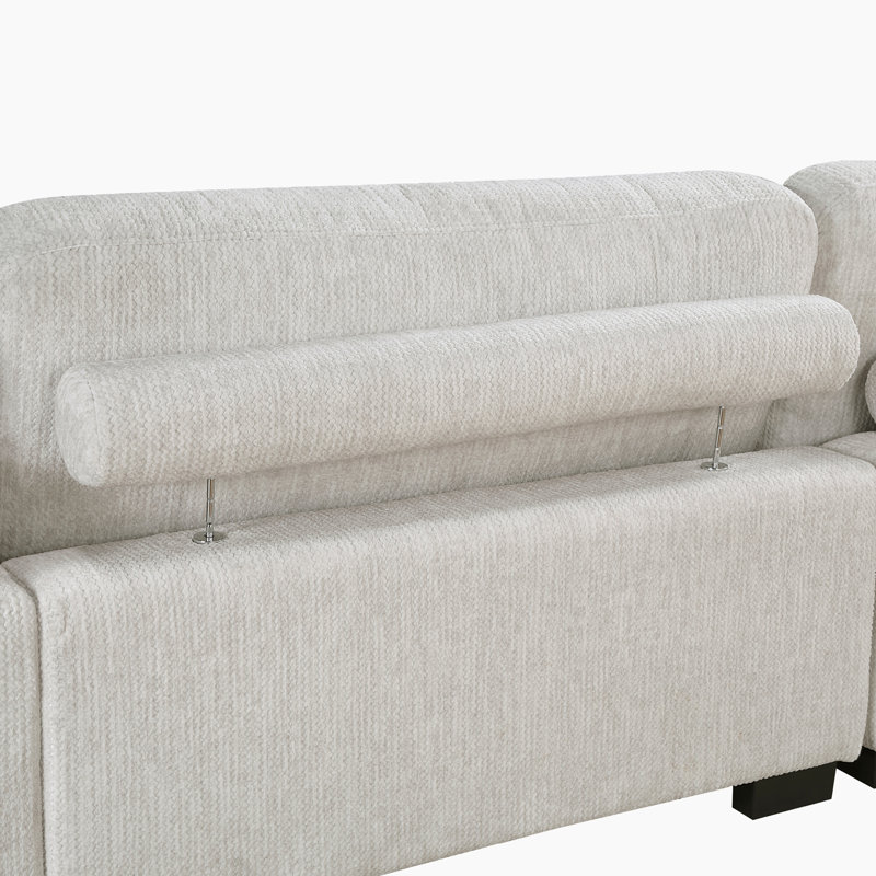 Canapé modulaire Hulett, Microfibre beige