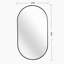 Miroir ovale noir en métal 20 po x 33 po-1324364527-1324364526
