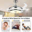 Ventilateur de plafond 42 po avec lumières DEL Khamon