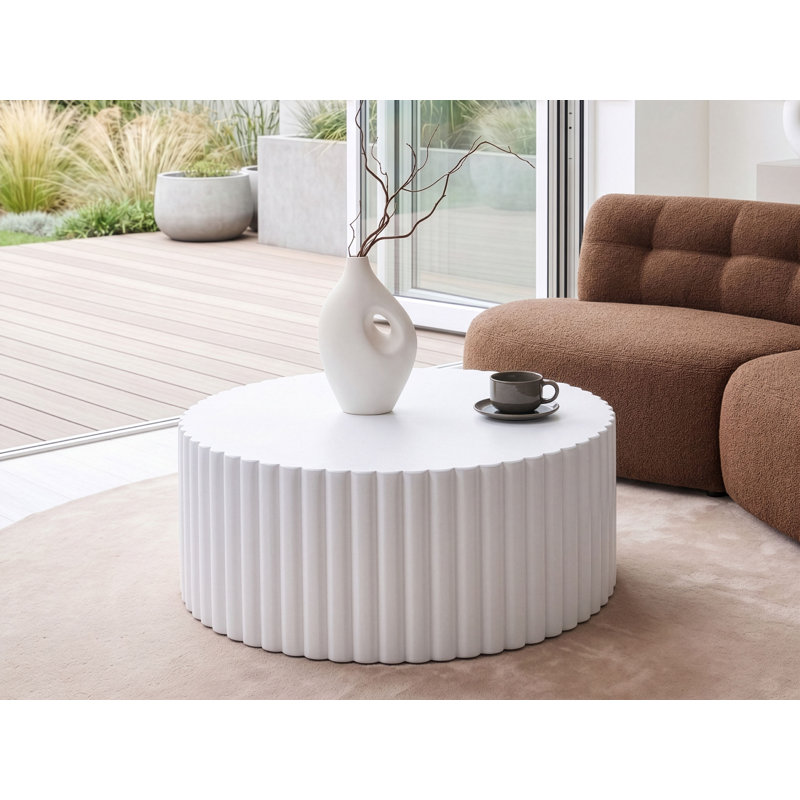 Coffee Table POZZA 117 cm 117 cm White