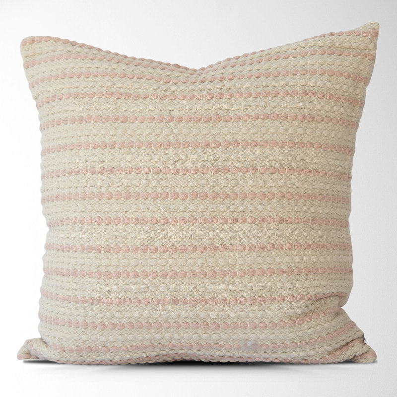  100% Cotton Throw Square Pillow Cover, Rose