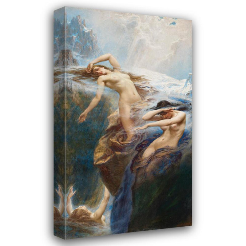 «The Mountain Mist» par Herbert James Draper - Art mural sur toile tendue avec châssis, H 48 po x l 33 po