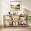 6 Cubes Solid Wood Wide Bookcase-1456201666
