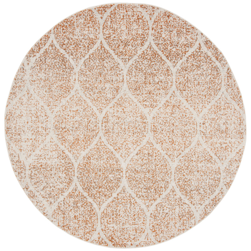 Balcom Performance Geometric Rug, Round 4'
