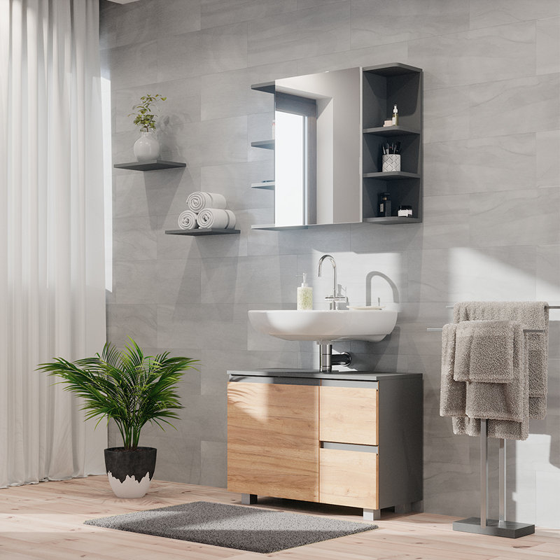 Langhorne 80 mm Single Double Bathroom Vanity Base