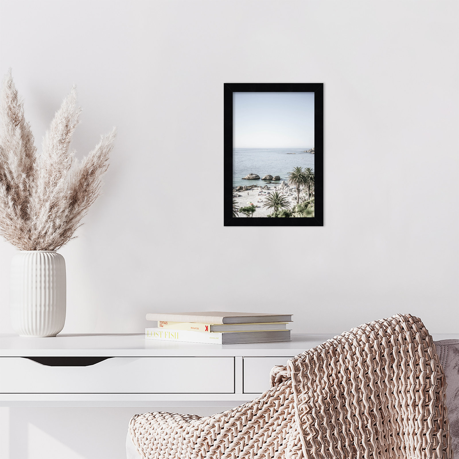 Clifton Beach by Shot by Clint Wood Framed Wall Art Print, Black, 13" H x 9" W