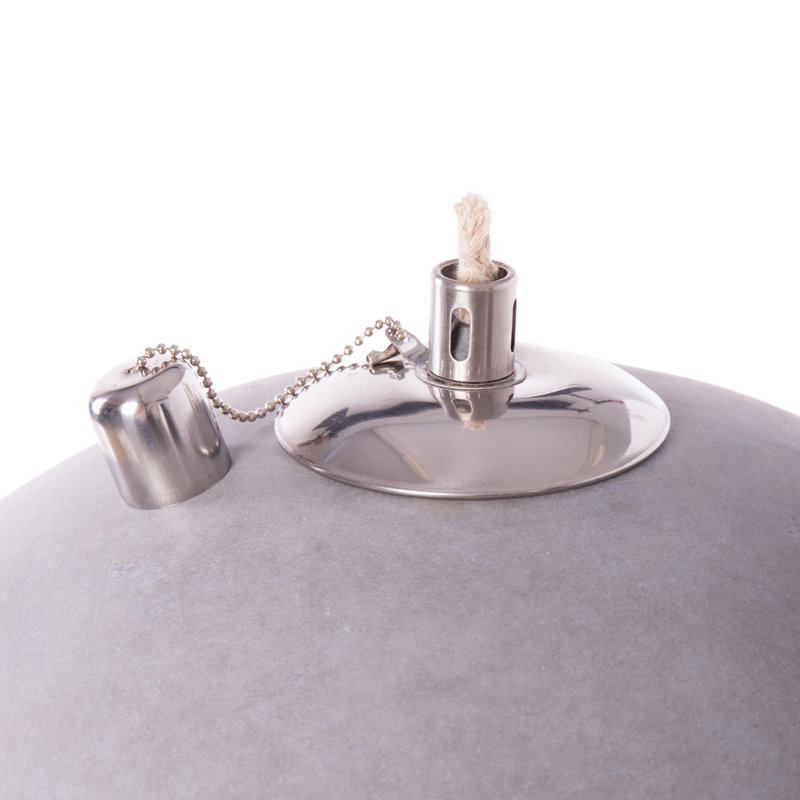 Aalyia Ceramic Torch, 43cm H x 40cm W x 40cm D, Silver