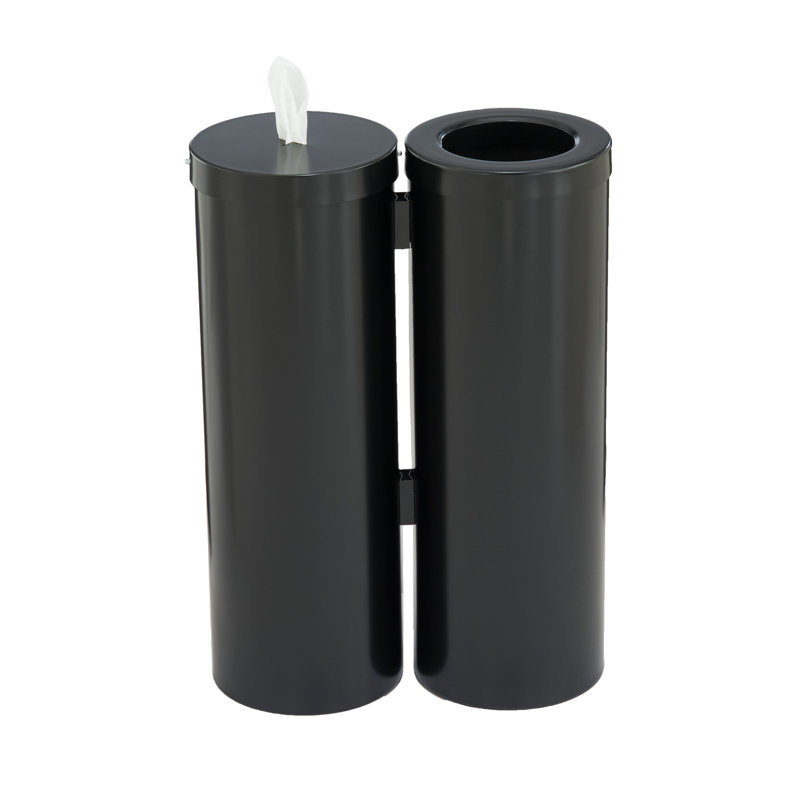 Réceptacle de poubelle de plancher, Noir