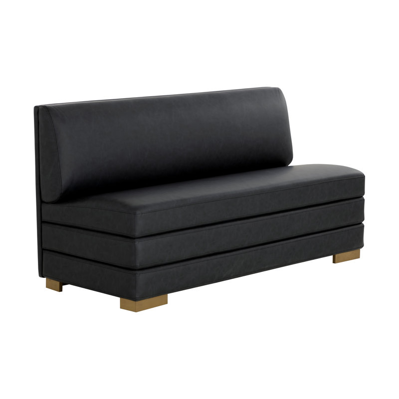 Radcliff Upholstered Dining Bench, Bravo Black