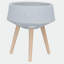 S / 2 DÉCORSEUR DE PIERREZZO 11/15 "AVEC PIEDS EN BOIS, GRIS