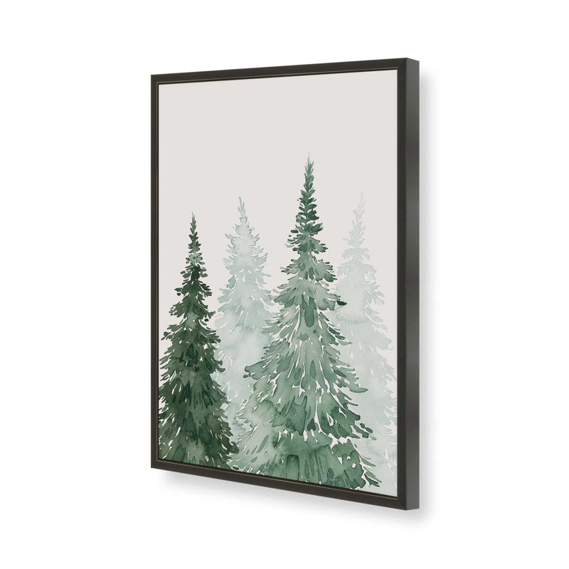 Whispering Spruce Shadows II, Encadrement ouvert, noir satiné, H 15 po x l 12 po