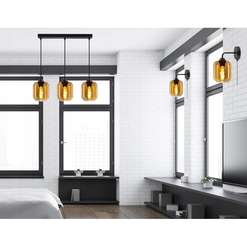 Salazar 3 - Light Kitchen Island Pendant, Honey