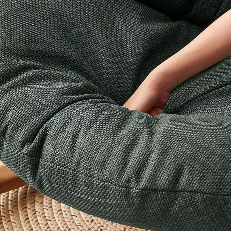 Chaise berçante en coton et lin, Vert