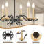 Lustre traditionnel style bougie 6 lumières Îleigh