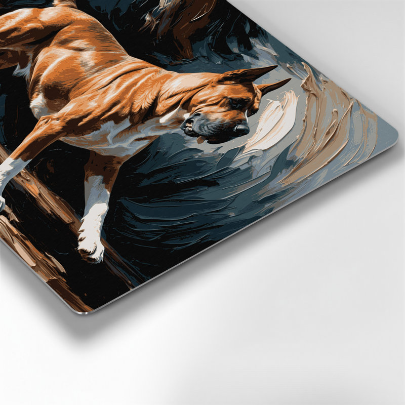 «Dogs Tosa», art mural en métal noir, H 11 po x l 14 po