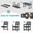 7-piece Patio Dining Table Set, Hdpe Outdoor Furniture Set With Umbrella Hole-1912801071