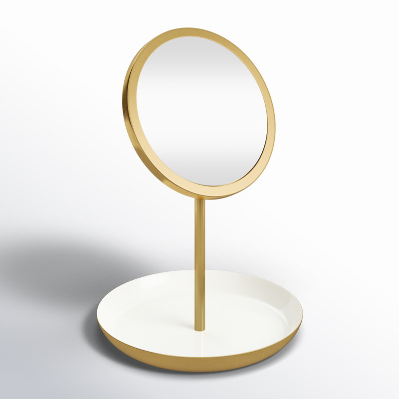 Idria Tabletop Makeup Mirror, White