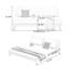 Canapé-lit modulaire en coton et lin blanc crème