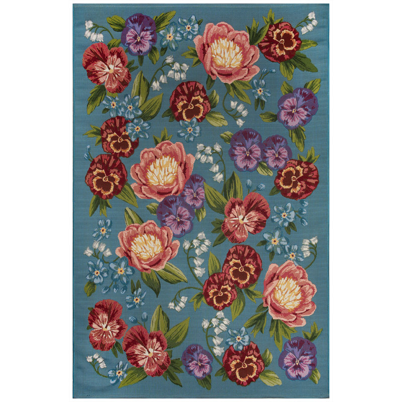 Kincaid Secret Garden Indoor/Outdoor Area Rug, Rectangle 3'3" x 4'11"