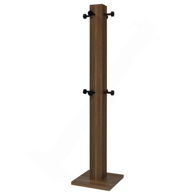 Rawlins Walnut Engineered Wood Coat Rack