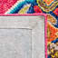 Tapis bleu / rouge en laine / coton touffeté à la main Ferrelview-246283609