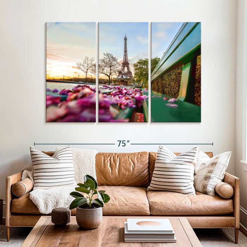 Kavia Eiffel Towel In Spring, 42" H x 65" W