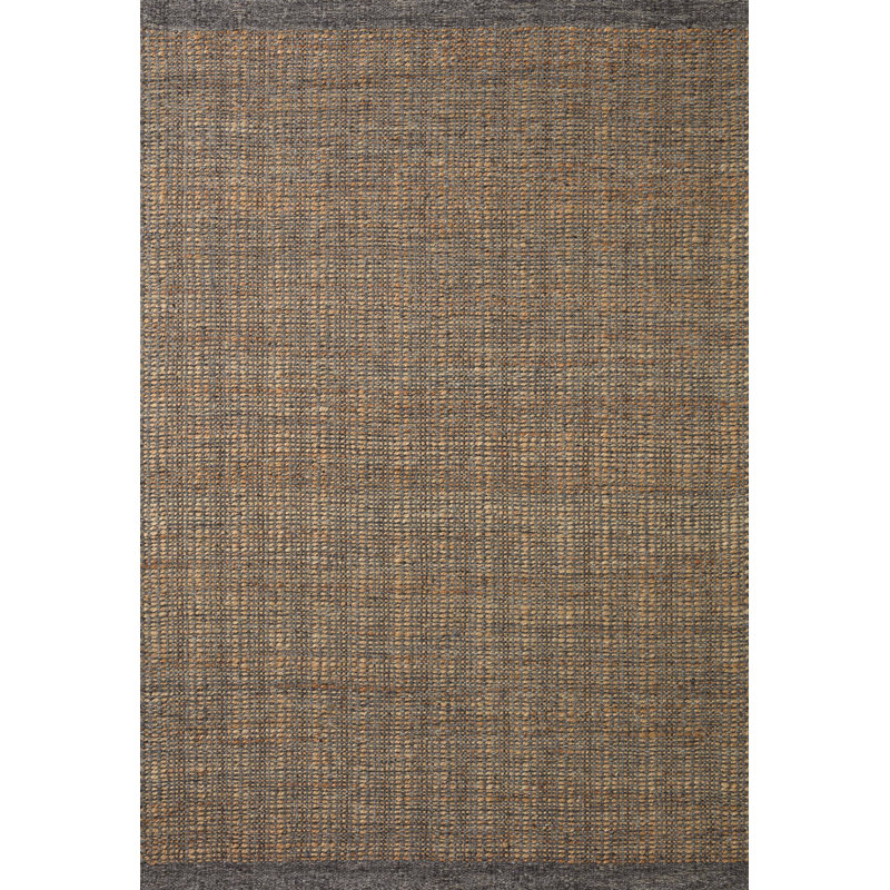 Tapis gris anthracite / naturel Jean Stoffer x Loloi Cornwall, Rectangle 3 pi 6 po x 5 pi 6 po