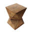 Table d'appoint chic en béton avec captation abstraite - extrémité légère peinte à la main