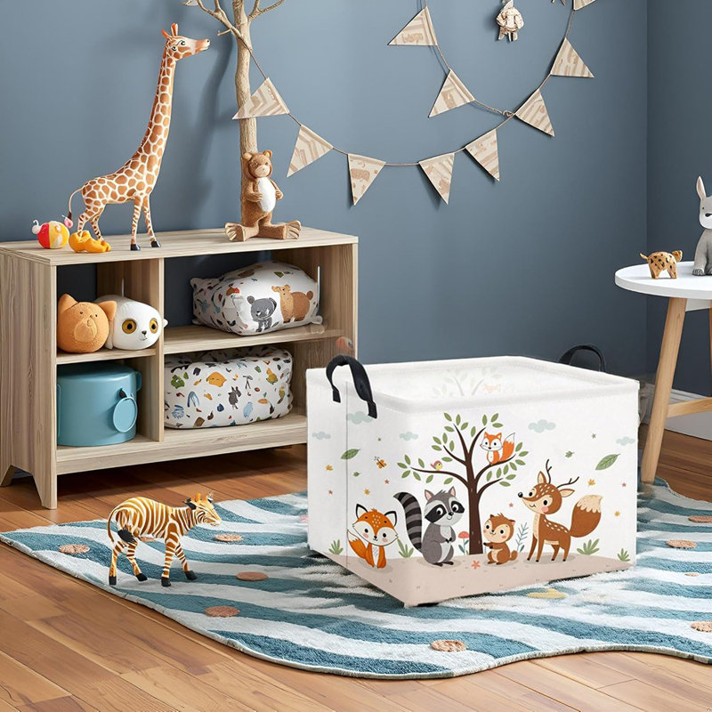 Panier de rangement pour animaux Woodland - Multicolore - Boîte rectangulaire pour enfants