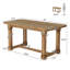 Petite table de conférence en bois massif avec base en croix stable-1115829199