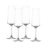 Schott Zwiesel MioVino Crystal Glass, 9 Ounce Champagne Flute (Set of 4), Clear