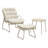 Gavira 3-Piece Modern Coastal Woven Rope Patio Lounge Set with Chair, Ottoman & Side Table