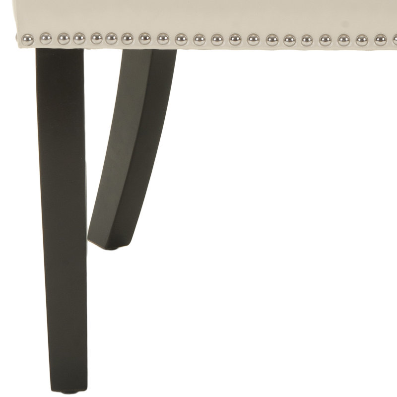 Chaise d'appoint rembourrée Danillie, Similicuir crème