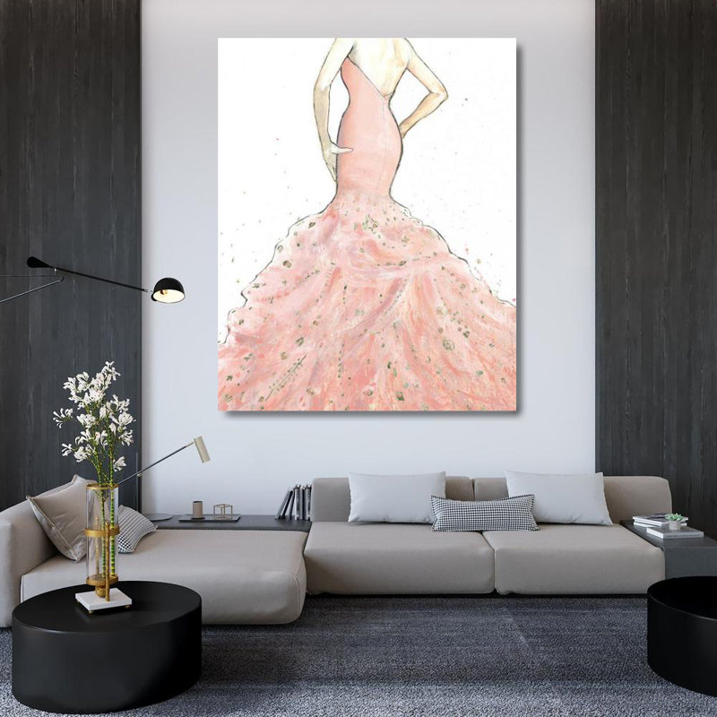 House of Hampton Fabiano, Marco Gallery Wrapped Canvas Art Titled: Dazzling Diva Light Crop, 44" H x 36" W