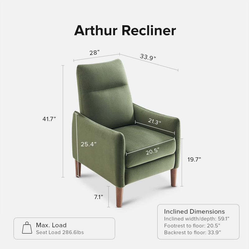 Upholstered Home Theater Seat, Green Velvet