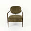 Chaises d'appoint modernes, structure en métal vert, chaise longue compacte