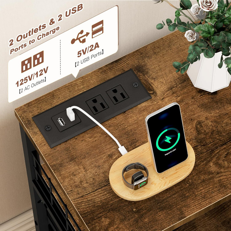 Bedside Table With Shelf