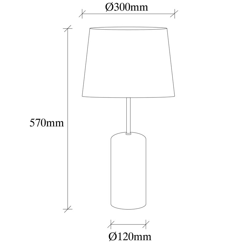 Lampe de table 22,44 po Aidien