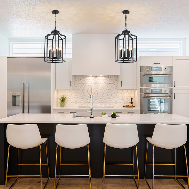 6-Light Dimmable Lantern  Chandelier