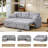 82.5'' Upholstered Sleeper Sofa With Storage Chaise-1234480159