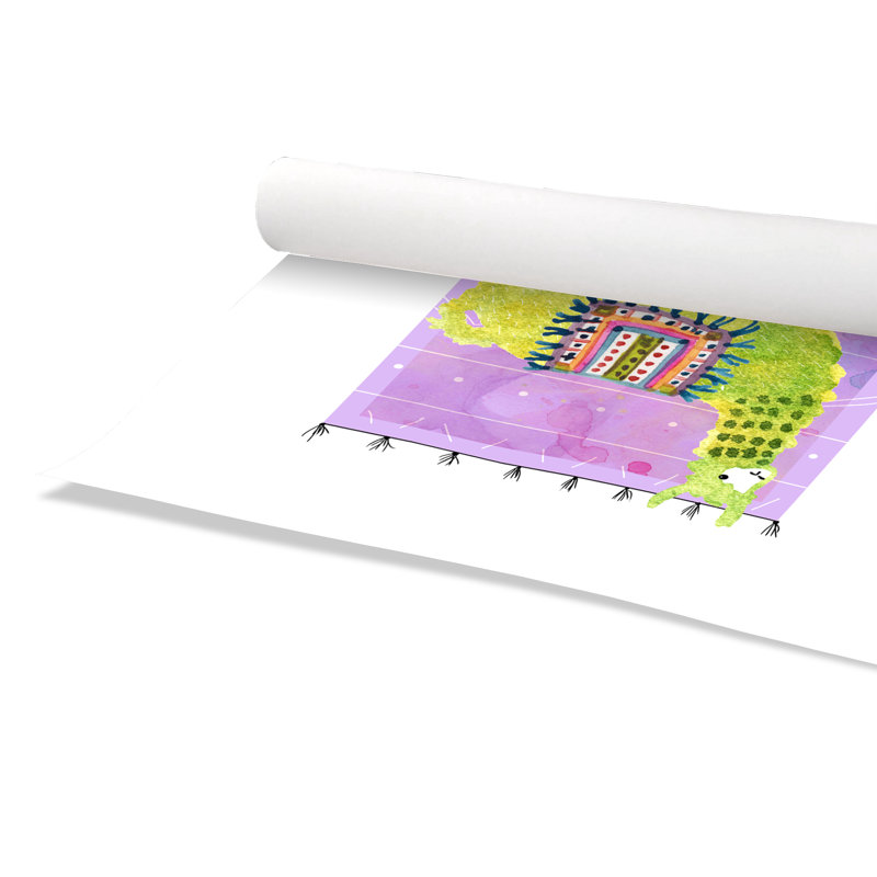 «Rolled Lovely Llama IV», impression sur papier, H 10 po x l 8 po x P 1 po