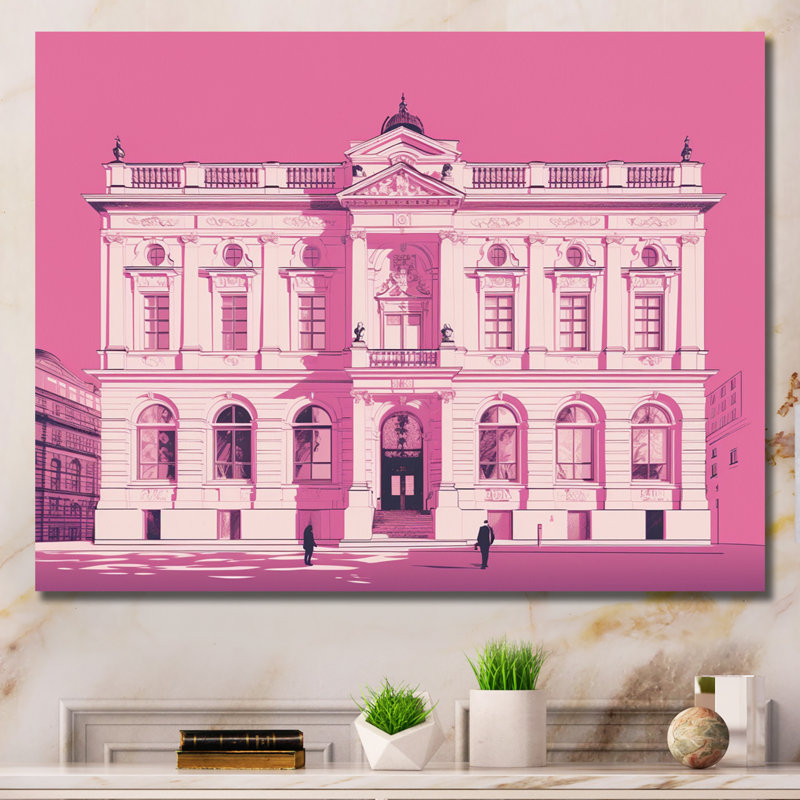 «Blue Blueprint of Classical London I», reproduction sur toile, 34" H x 44" W, Toile tendue