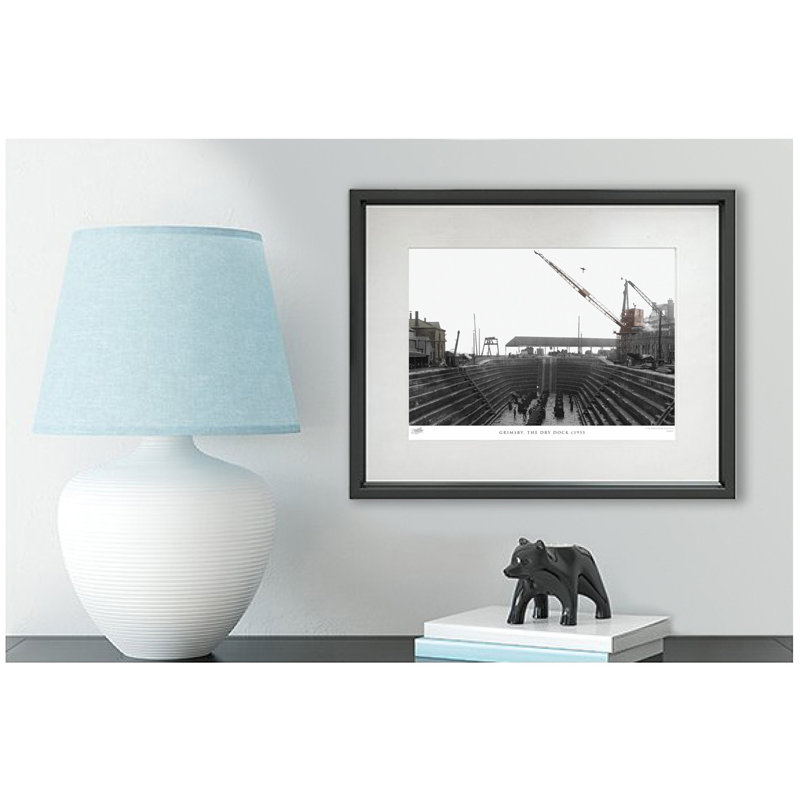Grimsby, The Dry Dock C1955 by Francis Frith - Single Picture Frame Print, 28cm H x 36cm W x 2.3cm D