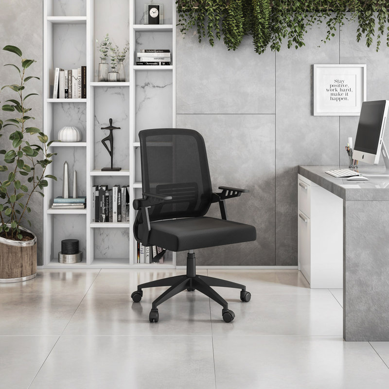 Techni Mobili Ergonomic Office Mesh Chair, Black