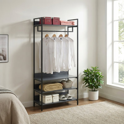 Alva Open Wardrobe with 4 Shelves
