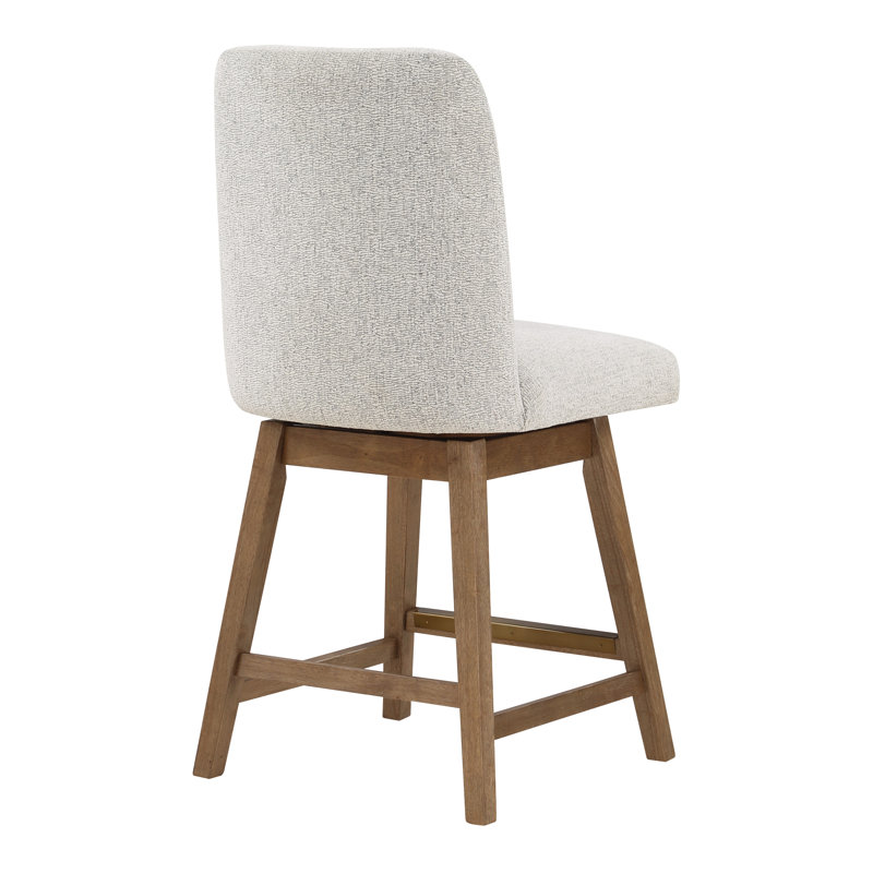 Tabouret pivotant Kamyla, Tabouret de comptoir (siège d'une hauteur de 26 p, Parchemin