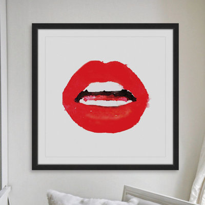 « lèvres colors red » par amanda greenwood, reproduction d’art encadrée