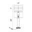 Lampe de table 1 lumière Strayer - Finition nickel satiné avec abat-jour en tissu crème