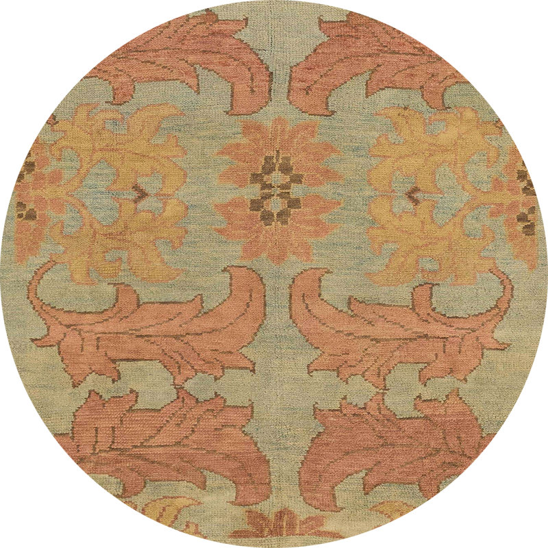 Tapis décoratif multicolore à motif abstrait, Rond 7 pi